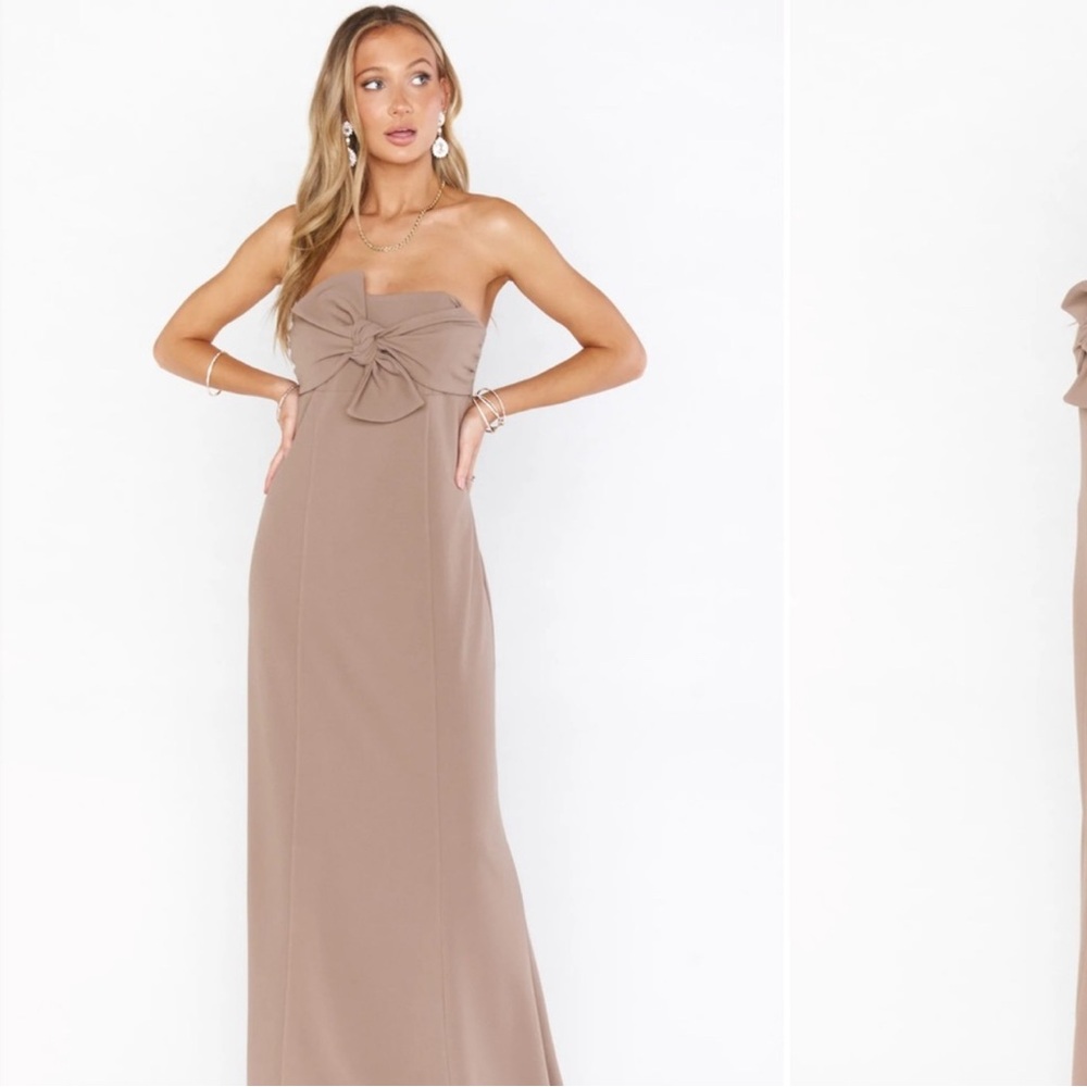 Show Me Your MuMu Dune Chiffon Strapless Gown